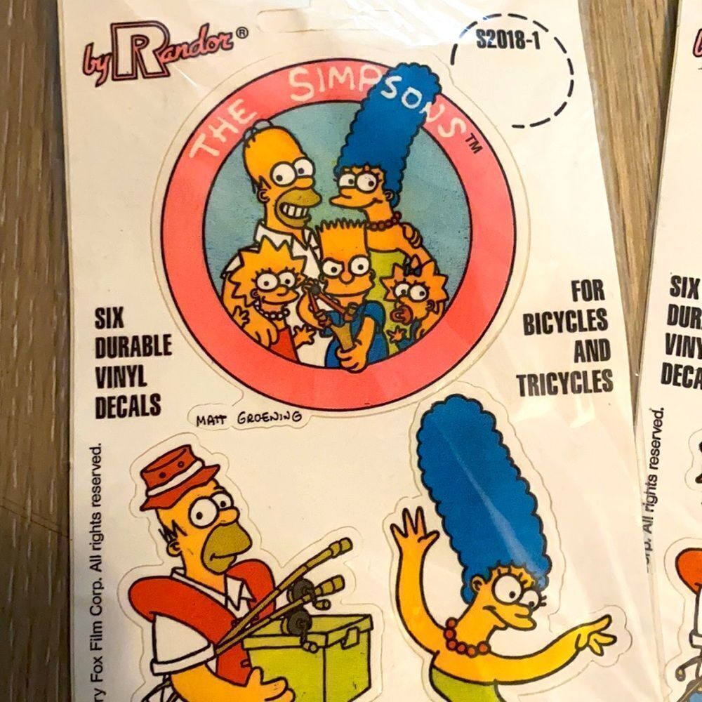 The simpsons vintage stickers Nostalgia 90s USA real vintage cartoon stickers - Picture 4 of 5